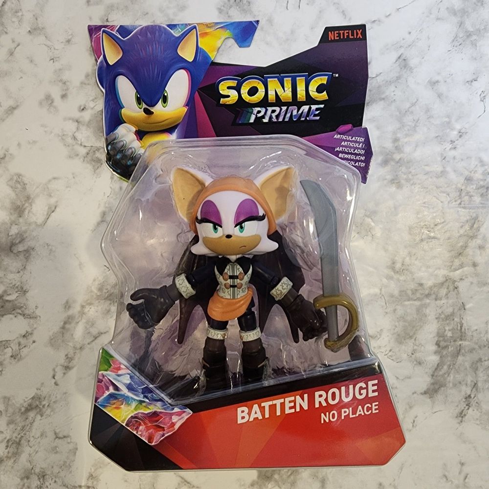 Jakks Pacific Sonic Prime Batten Rouge No Place 5" Figure New 2024